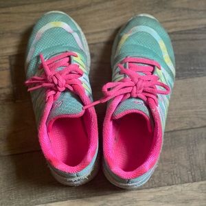 Girls size 13 Fila Teal and Pink shoes